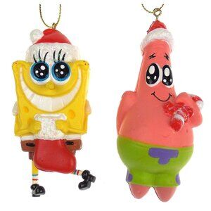 Spongebob Squarepants Ornaments Patrick Christmas Tree Gift Candy Cane Santa Hat